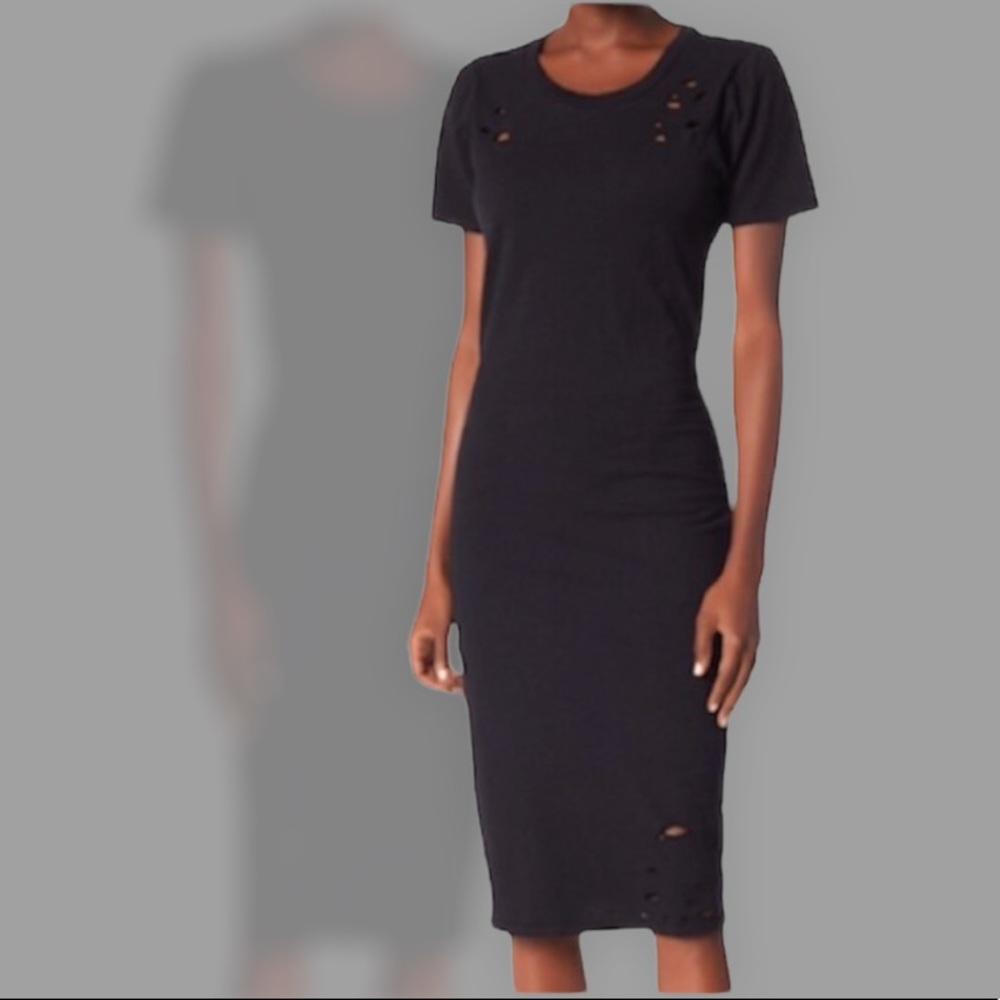 🆕Nordstrom’s ”Midnight” Distressed T-Shirt Dress